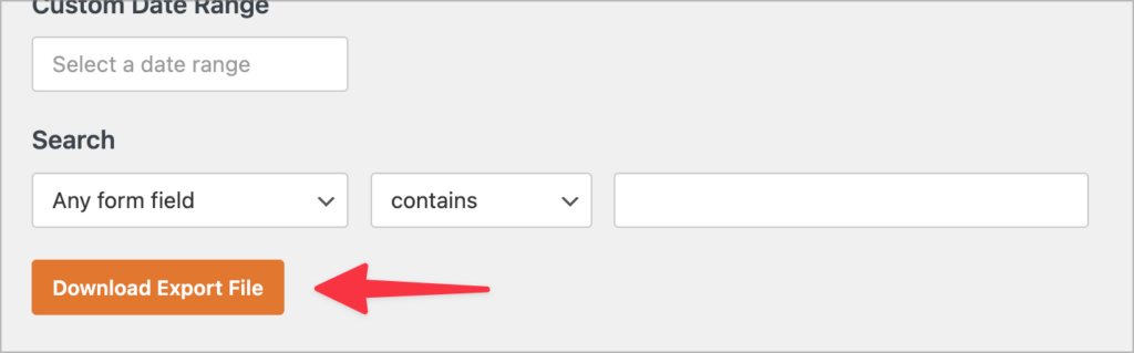 A button labeled 'Download Export File'