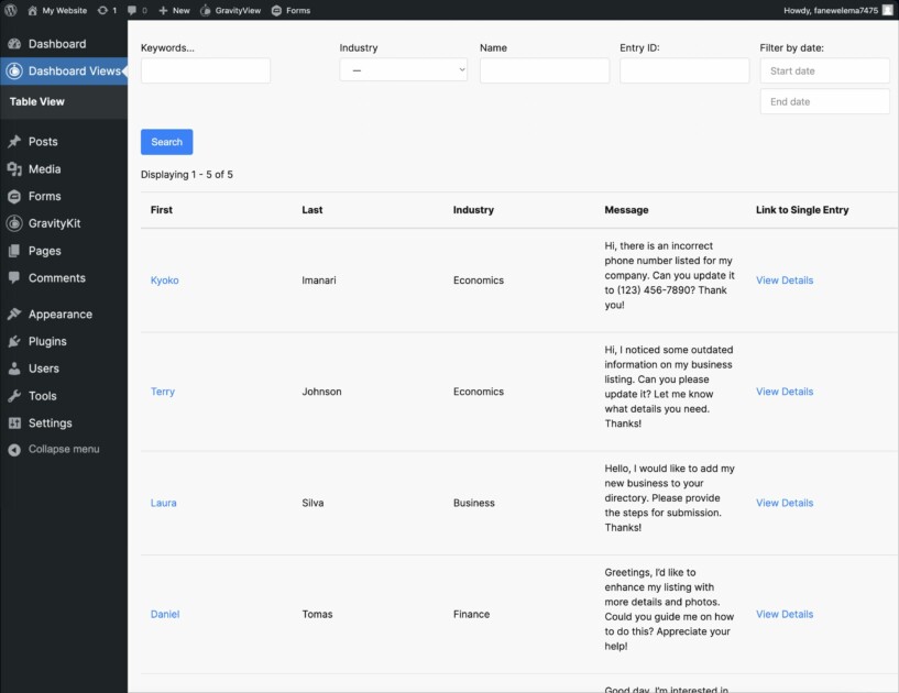 Introducing the Dashboard Views Extension for GravityView - GravityKit