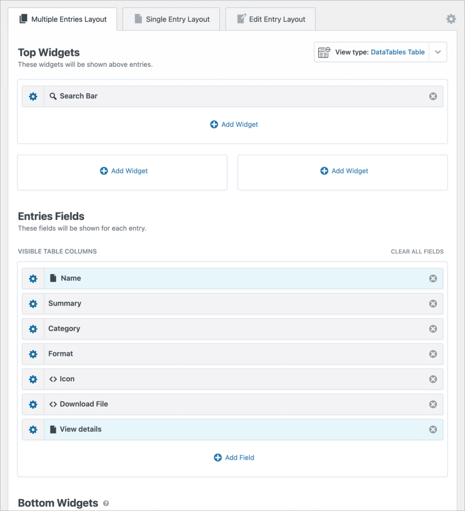 The GravityView View editor