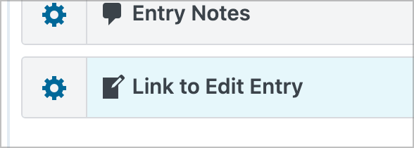 The 'Link to Edit Entry' field