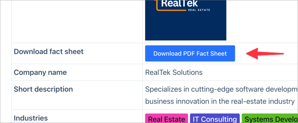A button labeled 'Download PDF Fact Sheet'