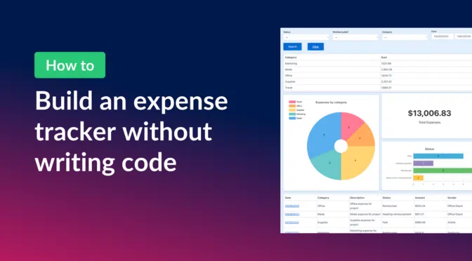 How to build an expense tracker without writing code