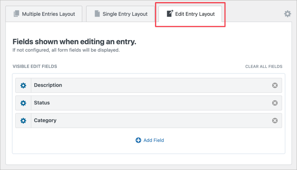 The GravityView Edit Entry Layout