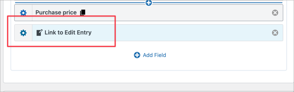 The GravityView 'Link to Edit Entry' field