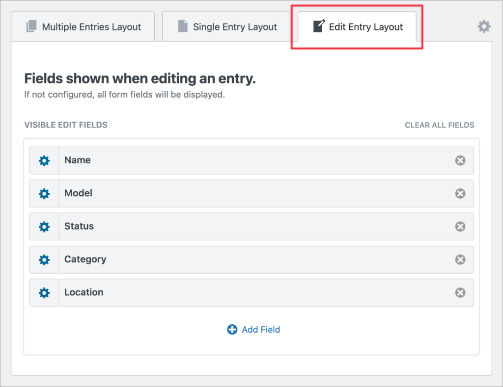 The GravityView Edit Entry layout