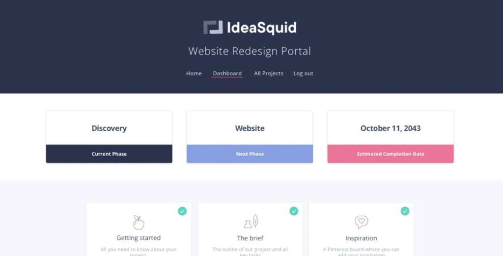 An example client portal created using the Client Portal plugin for WordPress