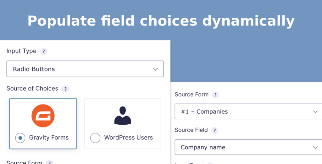Populate field choices dynamically
