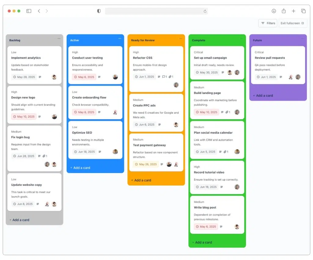 GravityBoard – a stylish kanban board showing Gravity Forms entries as cards inside lanes