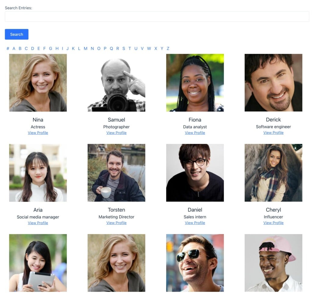 Member directory