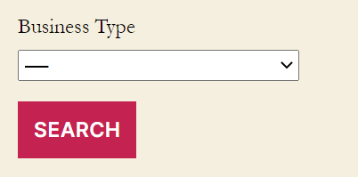 Dropdown for selecting business type with search button below