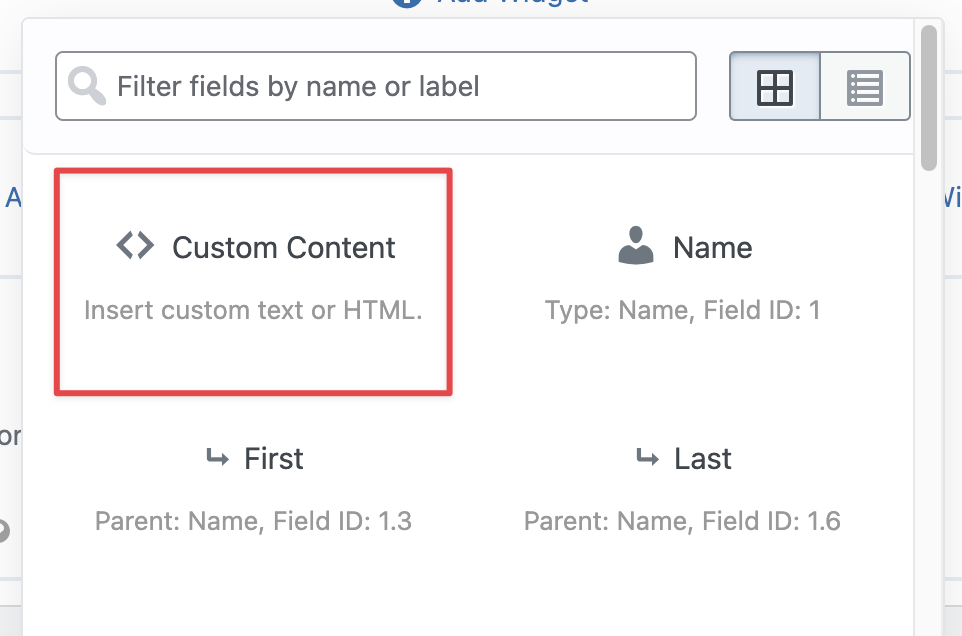 Custom content field option for inserting custom text or HTML in GravityPDF view