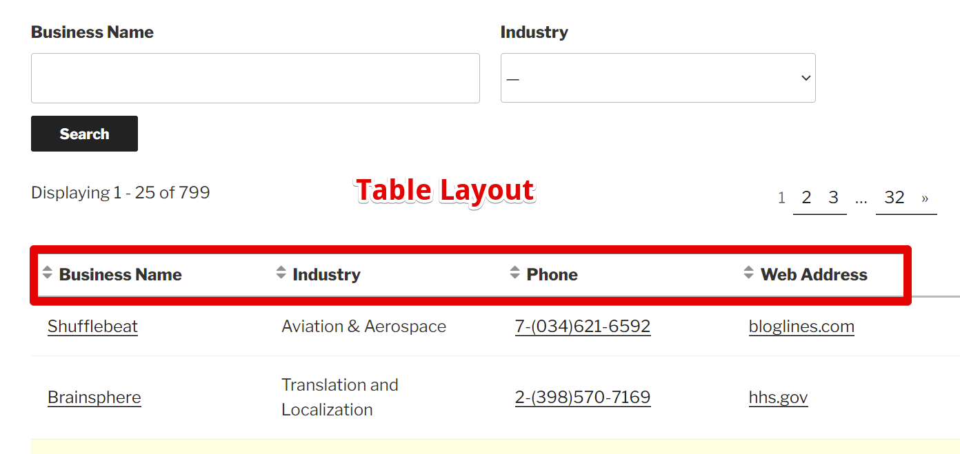 Image from Article: Working with Field Labels (column headings)