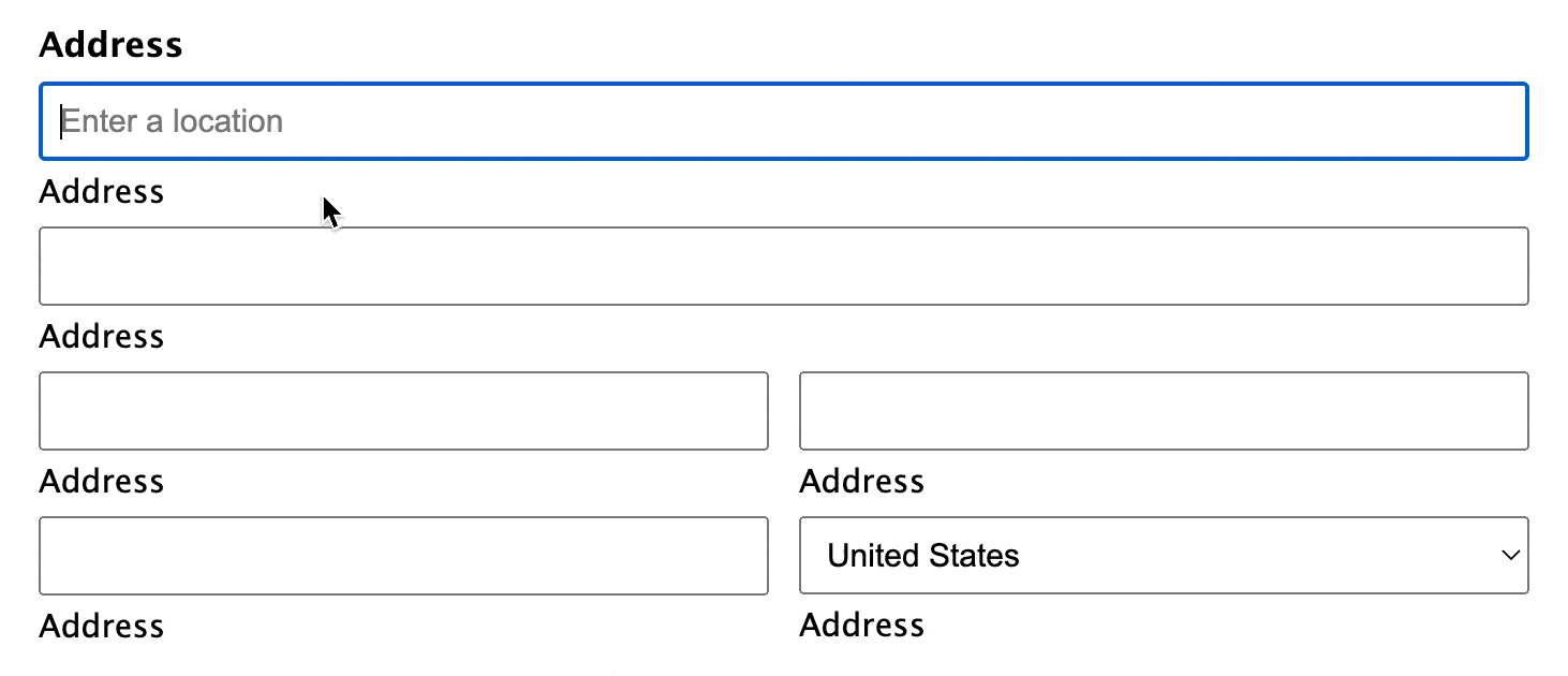 Autocomplete fills address fields on form submission