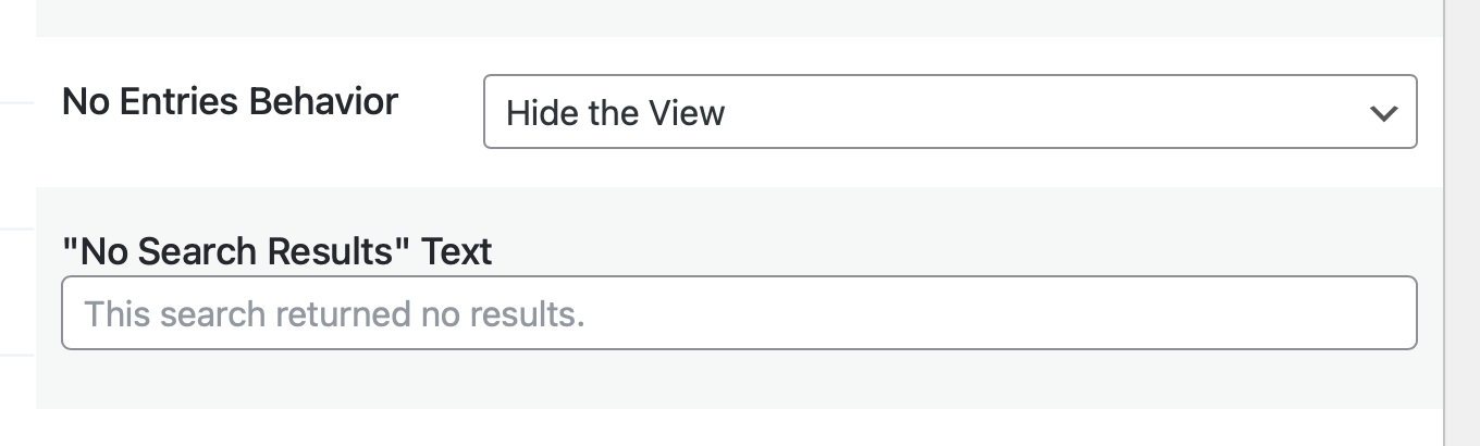 Image from Article: Understanding the "No Entries Behavior" setting in GravityView