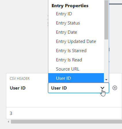 Mapping User ID on the field mapping screen during import