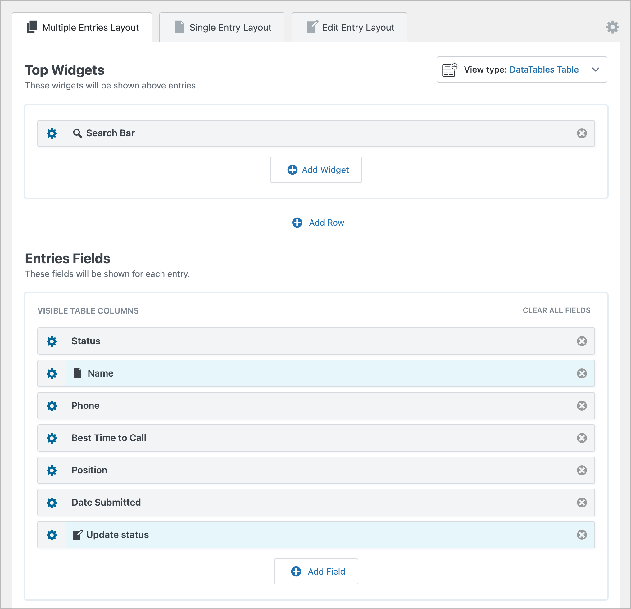 The GravityView View editor