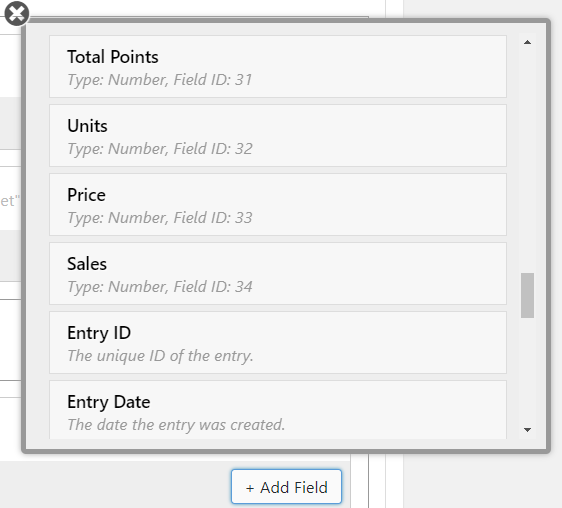 Adding fields from the Gravity Forms form to a leaderboard View