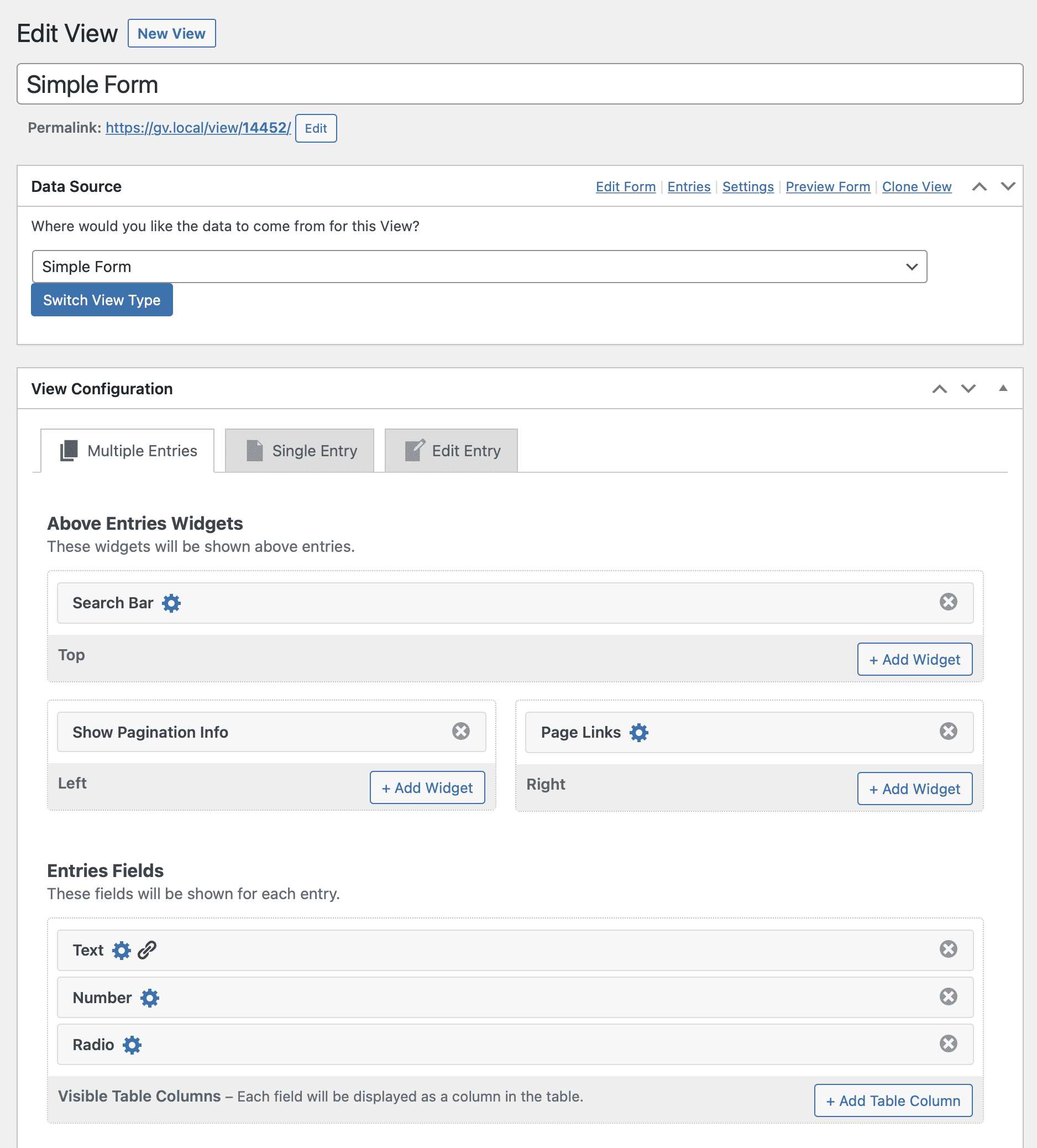 GravityView 2.9 view layout screenshot