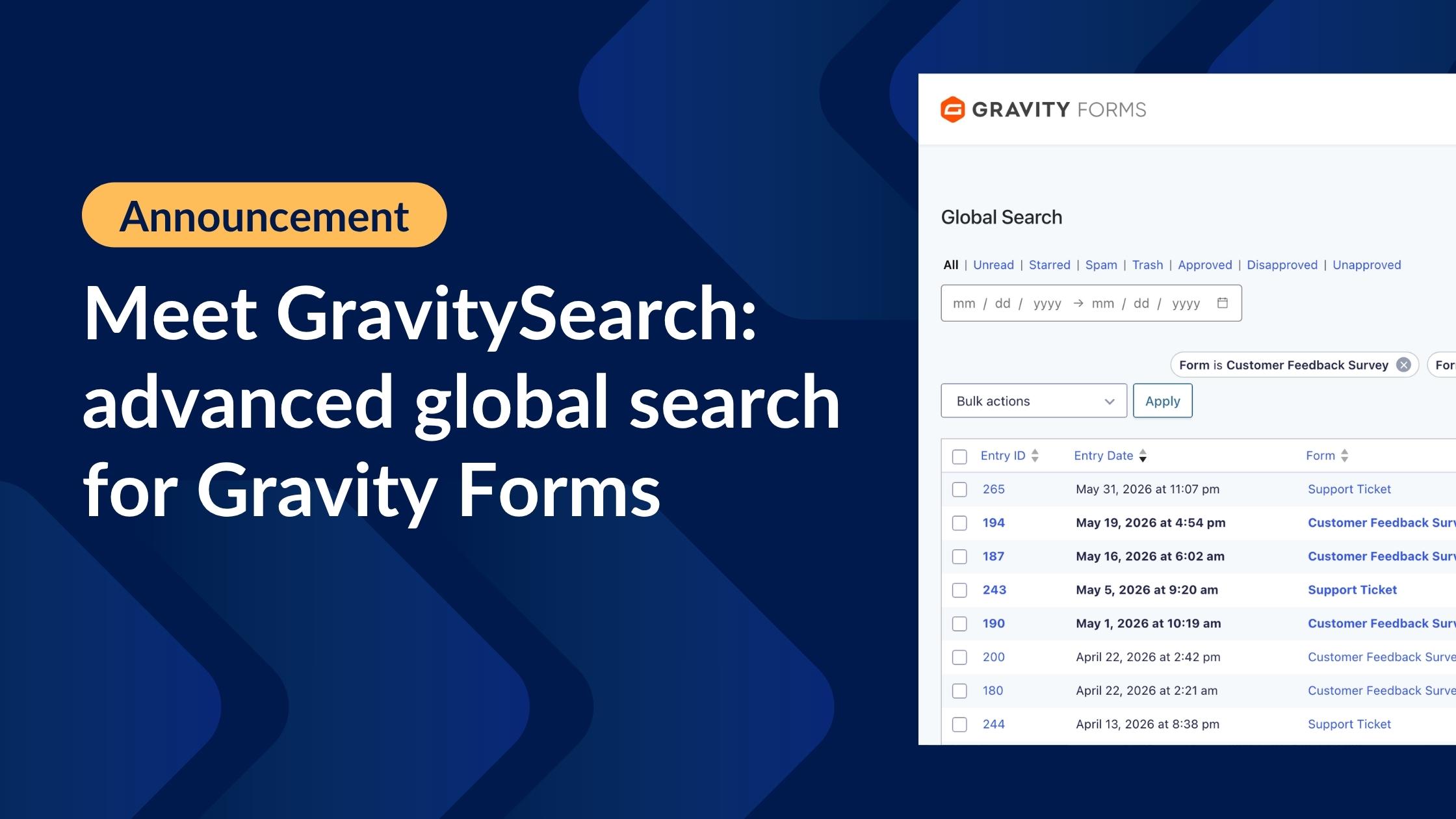 Meet GravitySearch: advanced global search for Gravity Forms