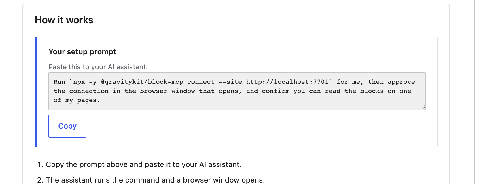 The copyable prompt for your AI assistant