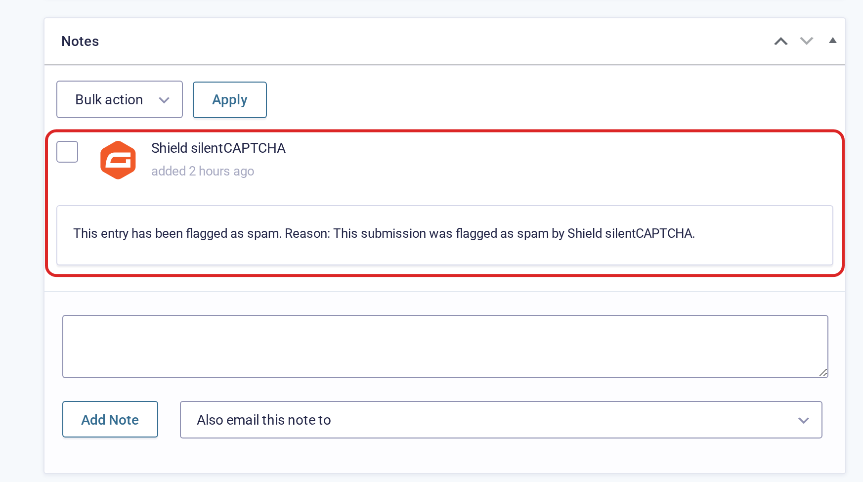 Entry note added by Shield silentCAPTCHA on a spam-flagged entry