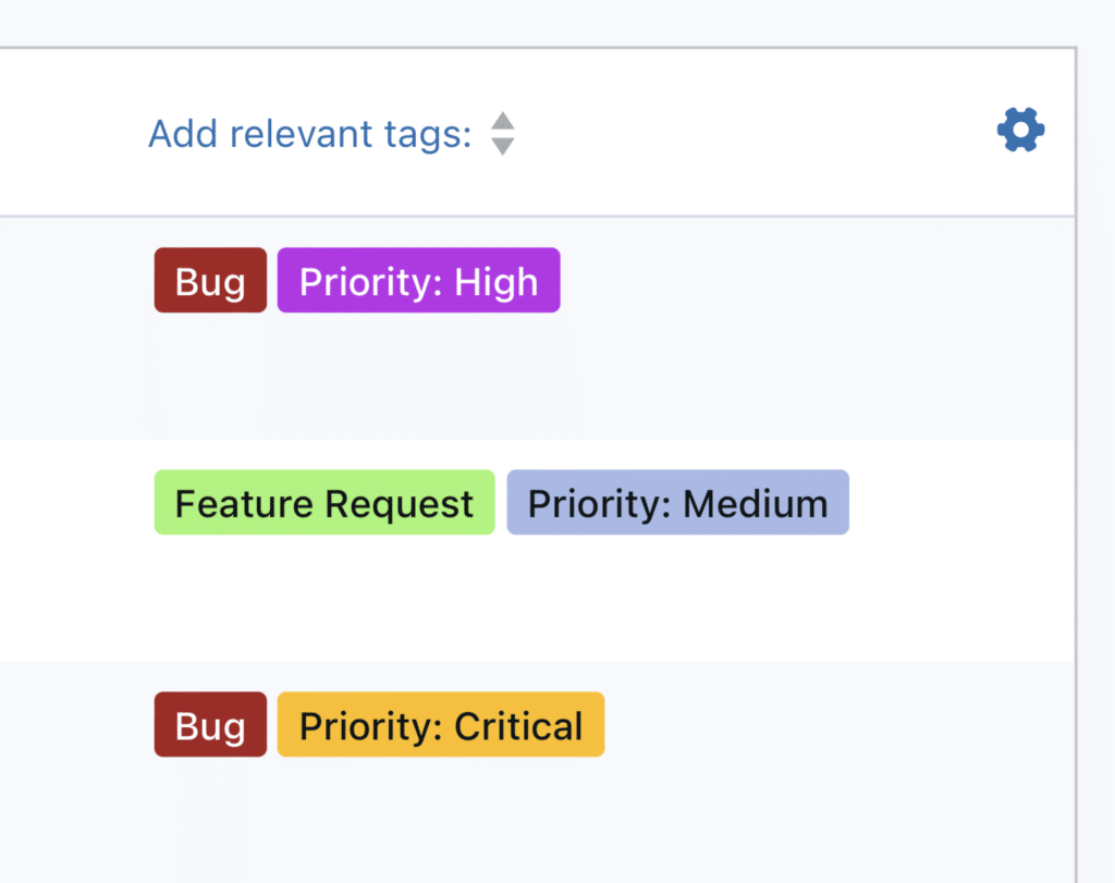 Clickable tags in the Gravity Forms Entries screen.