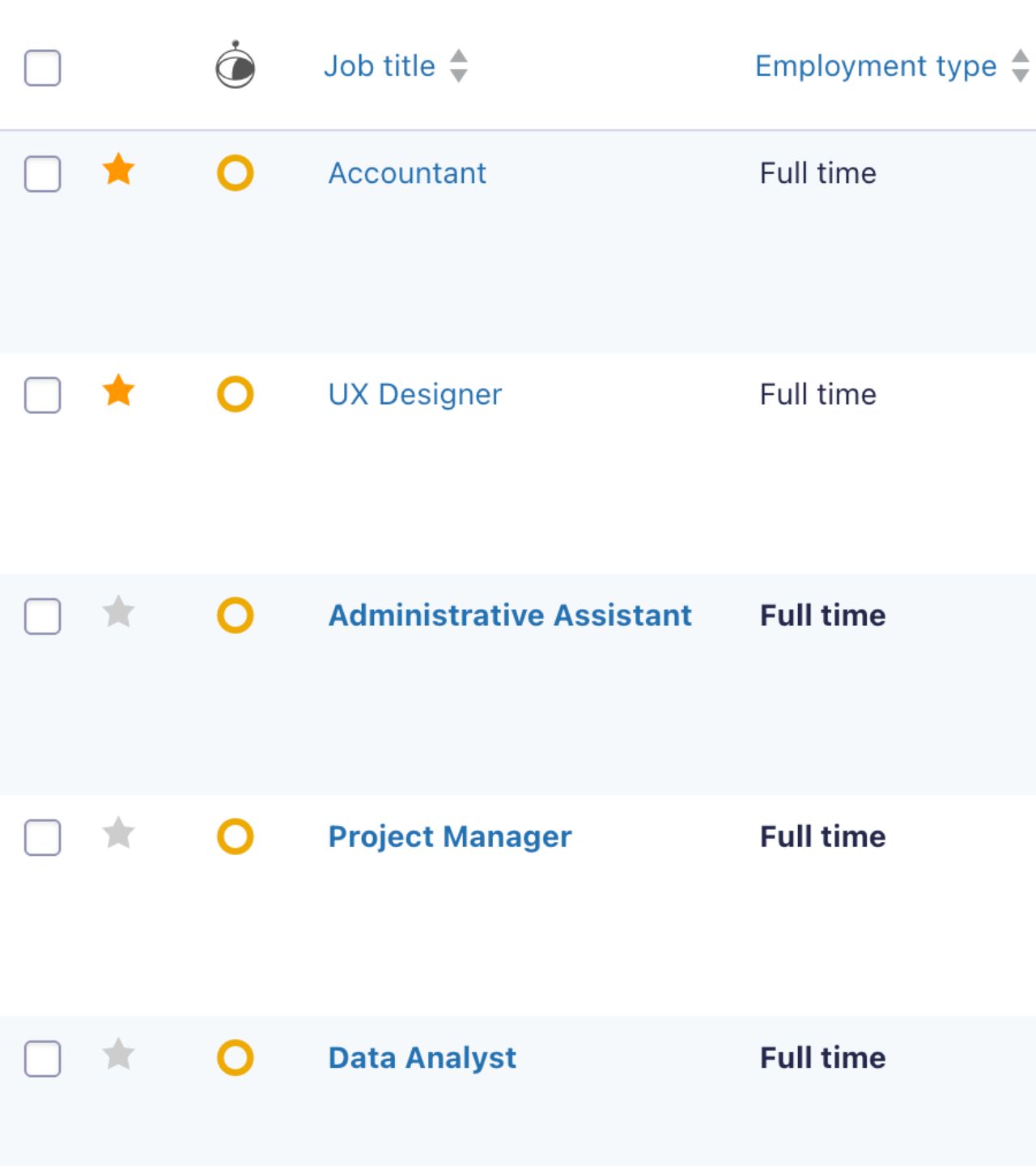 The Gravity Forms Entries screen. There are two entries with a gold star next to them, indicating they are featured.